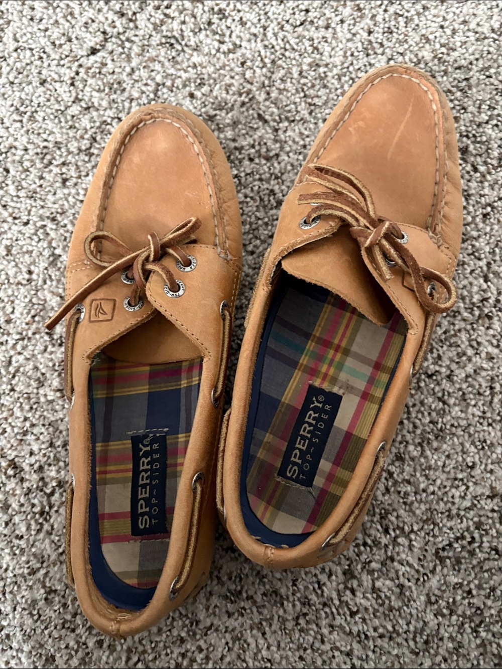 Sperry Men’s Cognac Leather 2-Eye Boat Shoes
